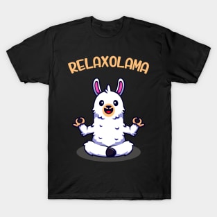 Relaxolama Funny Llama Meditation Alpaca Yoga T-Shirt